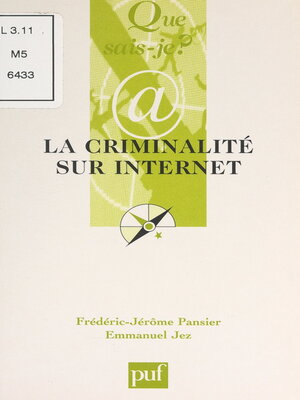 cover image of La criminalité sur l'internet